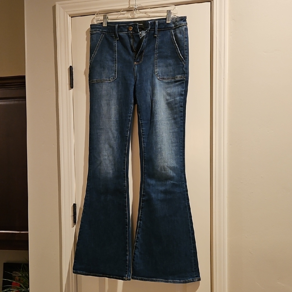 DRIFTWOOD Blue Flare Wide Leg Jeans